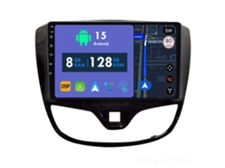 Auto Rádio Carro Bluetooth Autoradio 8GB RAM 128G ROM CarPlay Navegação GPS Ecrã Táctil RoverOne para Opel Karl VinFast Fadil 2017-2020  