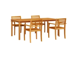 Maison Exclusive - Conjunto De Jantar Para Jardim 7 Pcs Castanho