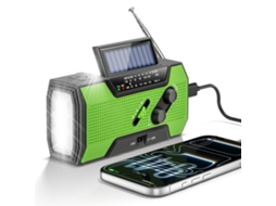 Rádio Emergência Exterior Verde Solar/manivela Multifuncional ZYBLSSBB