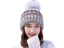 Gorro de inverno feminino 2026, tricotado em crochê, com textura macia, brilhante e quentinho.
