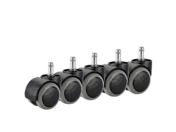 Rodízios para cadeiras de escritório Slowmoose Heavy Duty (pacote com 5) compatíveis com cadeiras IKEA (10 mm x 22 mm)