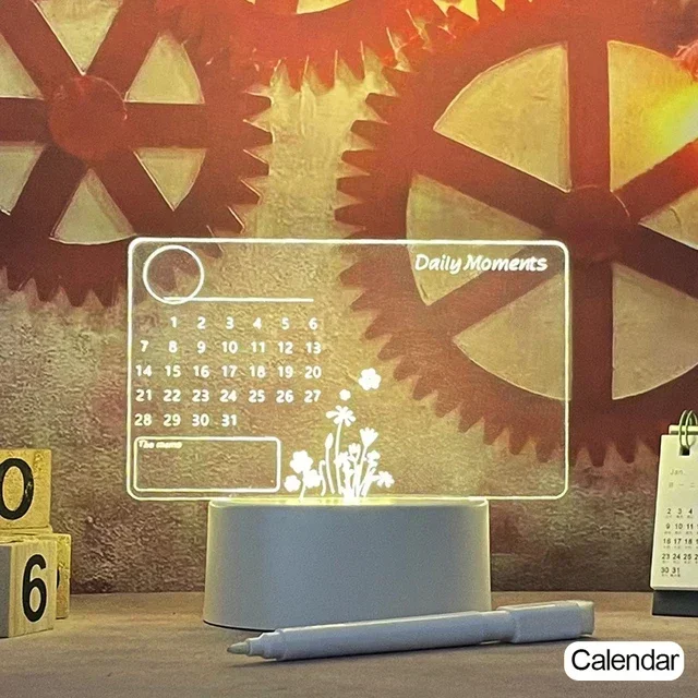 Luminária Led 3d em Acrílico, Pode Ser Usada como Luz Noturna Ou para Decoração de Casa. MDUG (luz Quente)