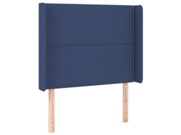 Cabeceira de cama MAISON EXCLUSIVE com tecido Abas Blue (93x16x118 cm)