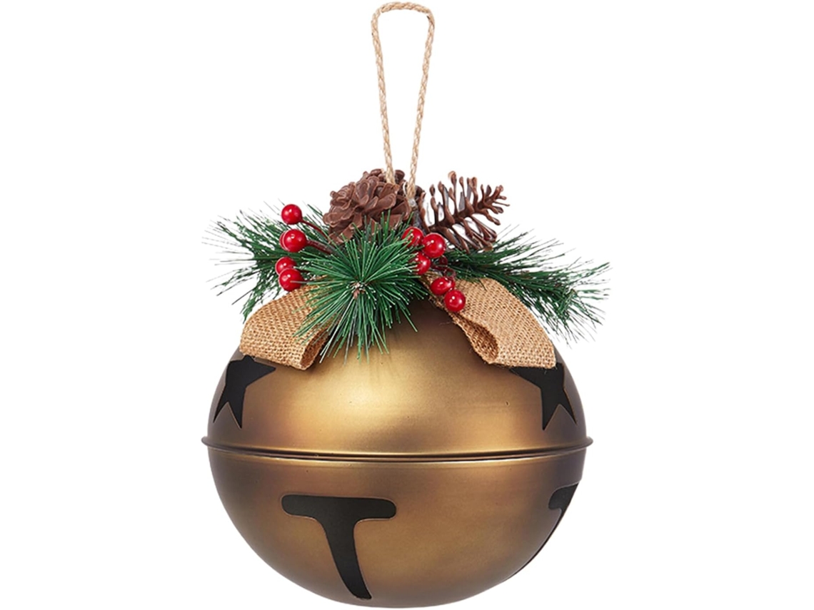 Sinos De Natal Rústicos Com Pinhas |