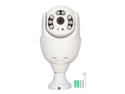 Câmera De Segurança Wifi Lâmpada 1080p Com Áudio Duplo