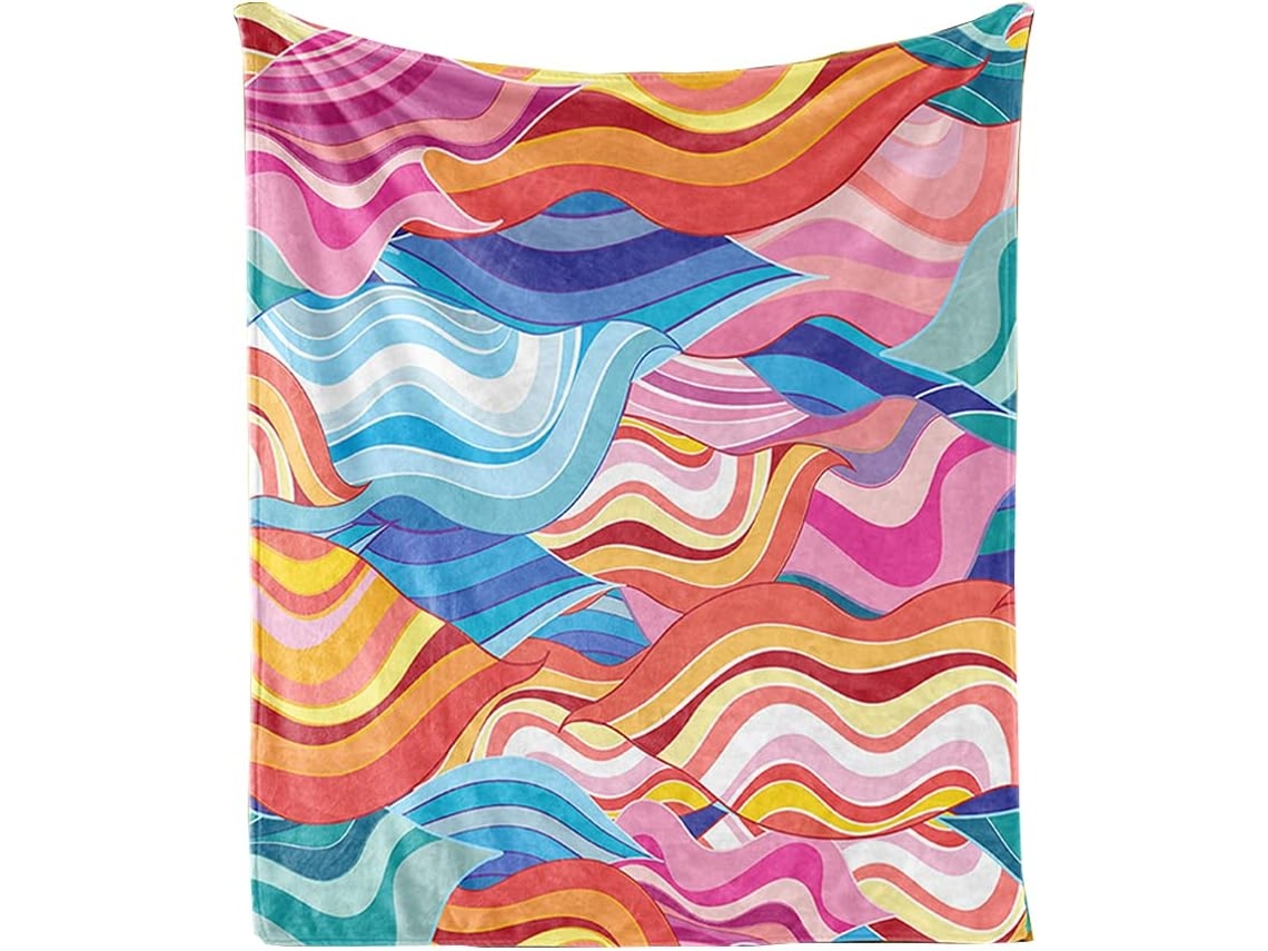 Manta de Verão Macia e Fofa Fansu em Microfibra Lã Flanela com Estampa 3d Ideal para Sofá Cama Ou como Coberto