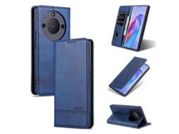 Capa De Celular Flip Em Couro Texturizado De Bezerro Com Ímã Para Honor X50 Azns