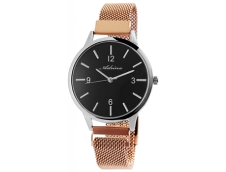 Relógio Adrina ® Mulher Com Pulseira Milanesa Em Aço Inoxidável