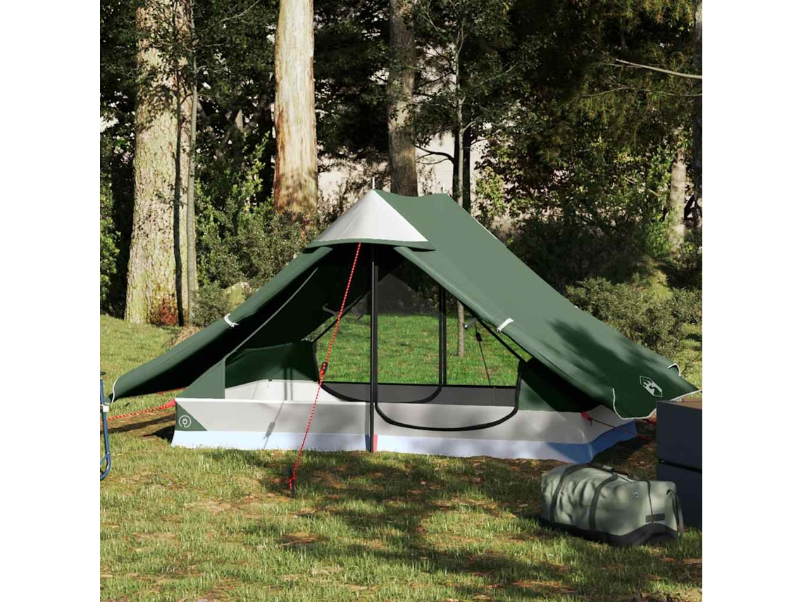 Vidaxl Tenda De Campismo Para 2 Pessoas Tecido Impermeável Verde