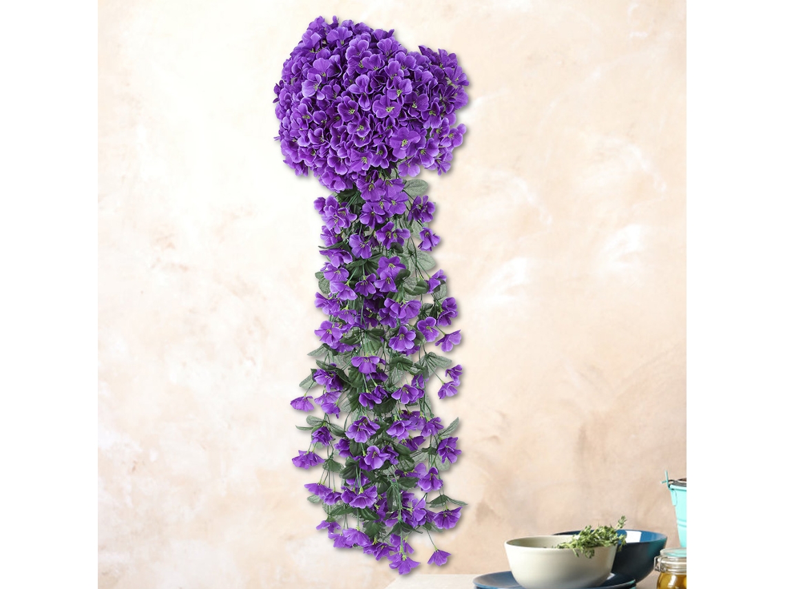 Flor Artificial Eoocoo (cinco Pétalas Grandes, Roxo Escuro)