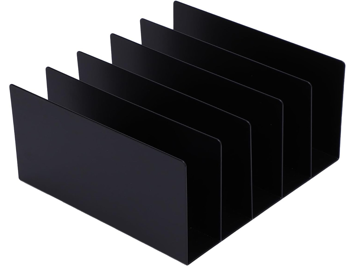 Organizador De Mesa De Ferro Com 5 Compartimentos, Porta Cartas Portátil Com Base De Borracha Antide Gokoco