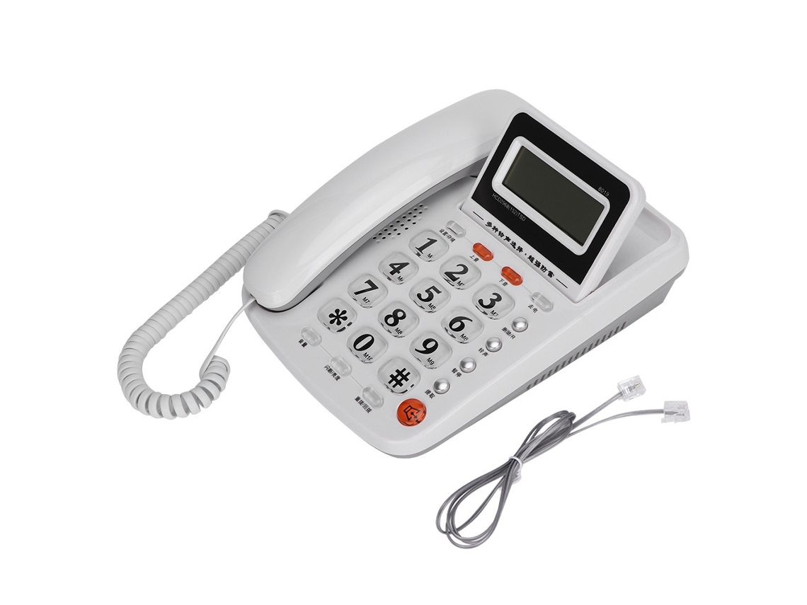 Telefone De Mesa Sem Fio Branco Para Casa