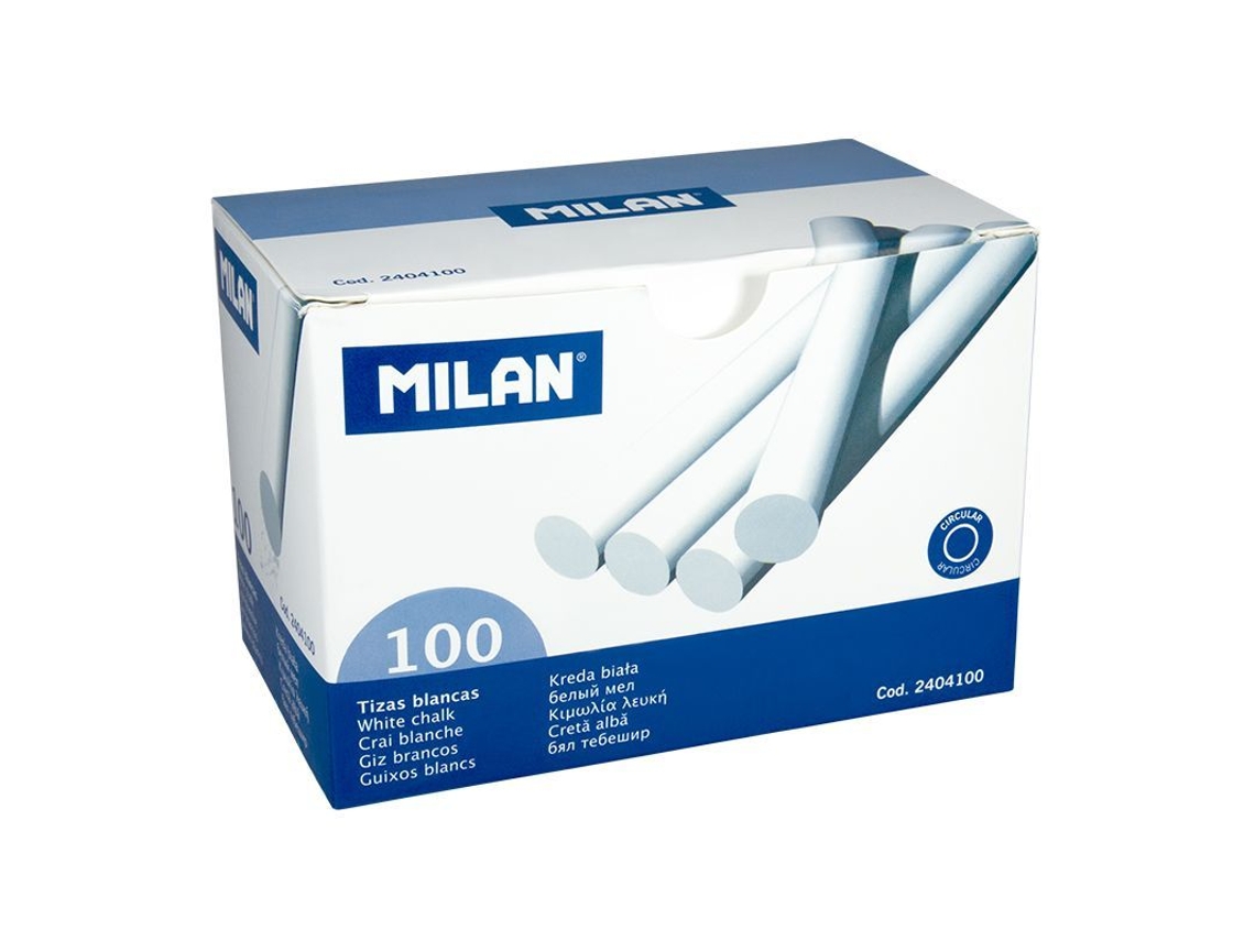 Giz Redondo Milan Sulfato de Cálcio Branco 100