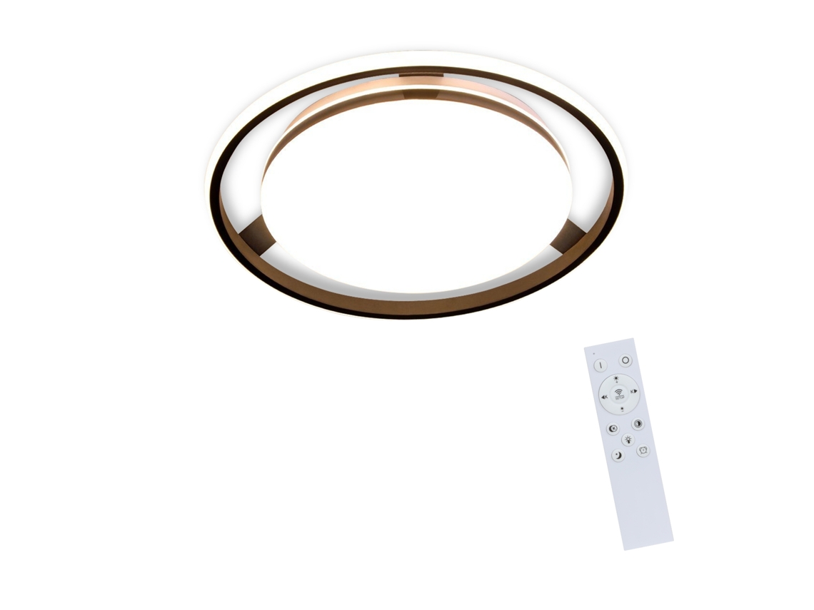 Modern Black Led Luz de Teto Controle Remoto Design Redondo Lâmpada de Sala de Estar com Lâmpada Regulável para Quarto Cozinha Escritório NETTLIFE