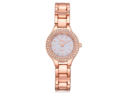 Reloj De Mulher Elegante De Quartzo Com Pedras Rhinestone De Alumínio