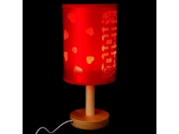 Abajur De Mesa Tradicional Vermelho Lalafina Para Casamento, Luz Noturna, Botão De Pressão, Luminária Decorativa Em