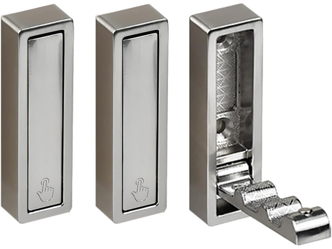 Conjunto De 3-ganchos Dobráveis Metal Para Parede, Organizadores Que Economizam Espaço, Com Design Antiderrapante