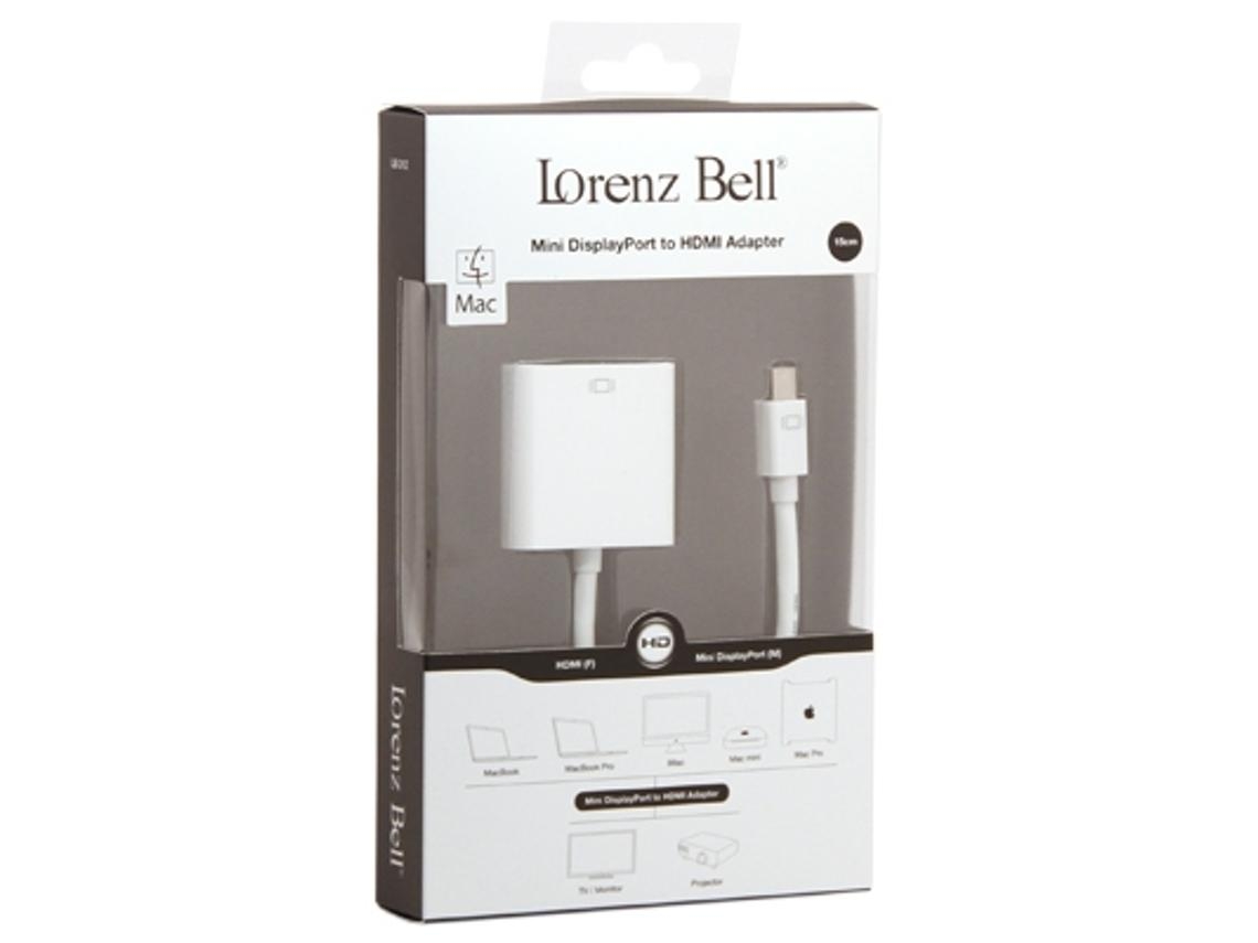 Adaptador LORENZ BELL LB312 (Outlet Caixa Aberta - MacBook - Mini DisplayPort - VGA - 15 cm)