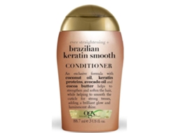 Condicionador Ever Straightening Queratina Brasileira OGX emb. 88,7 ml