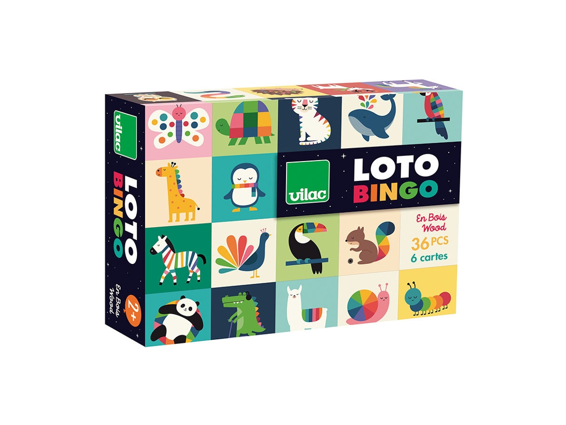 Wooden Bingo Rainbow Animals