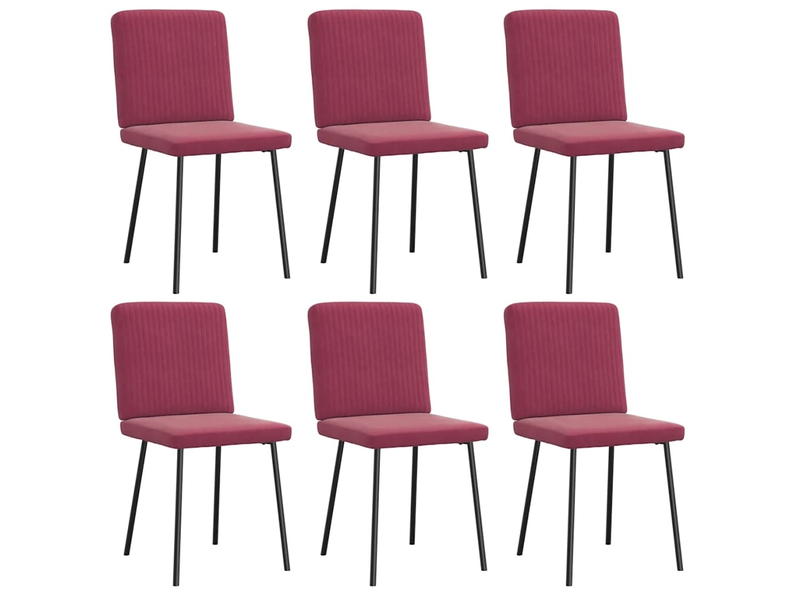 Dining Chair, Dining Chairs Vidaxl Vermelho Veludo (n/a)