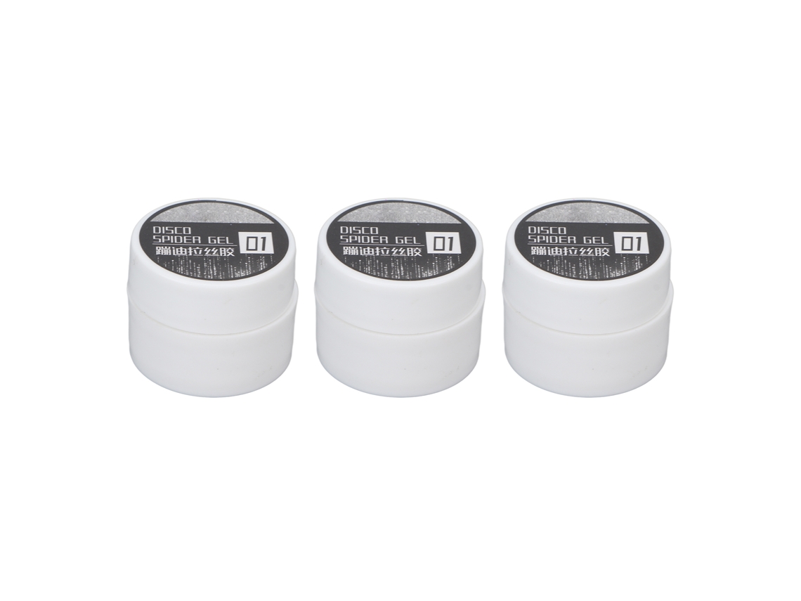 Gel De Aranha Para Unhas 3pcs Efeito Brilho Lápis De Desenho Elástico Longa Duração 8g Para Iniciantes Prata