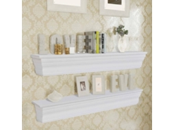 Vidaxl Prateleiras De Parede Aaliyah 2 Pcs Branco