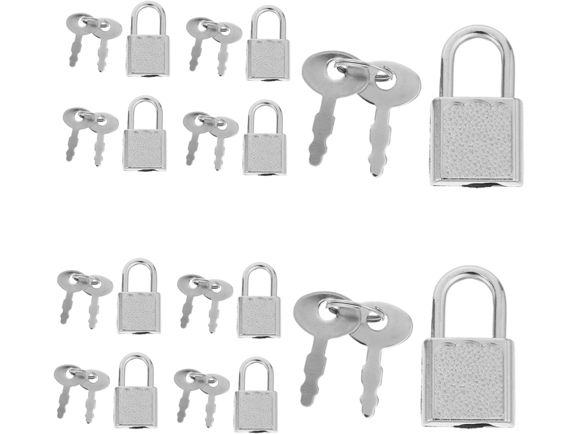 Conjunto De 10 Cadeados Para S De Caixa De Ferramentas, Cadeado Para Caderno, Chave Miniatura Para A Gokoco