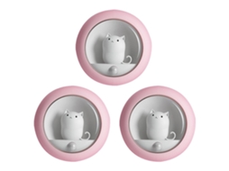 Luz noturna com sensor de movimento para gatos, pequena luz noturna LED recarregável por USB, lâmpada Slowmoose rosa