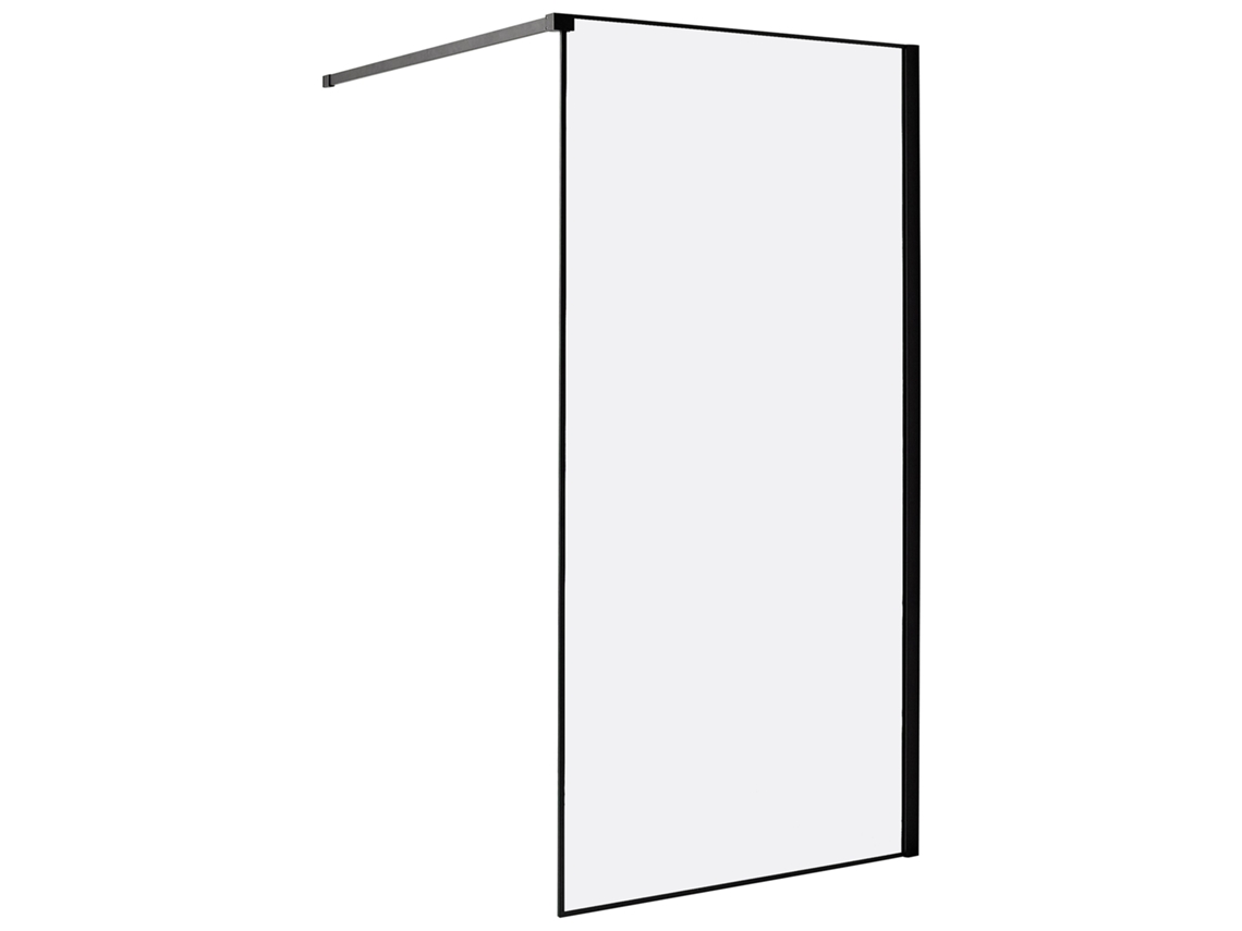 Painel De Duche BELIANI Waspam De Vidro De Segurança (temperado) Preto 100x100x190