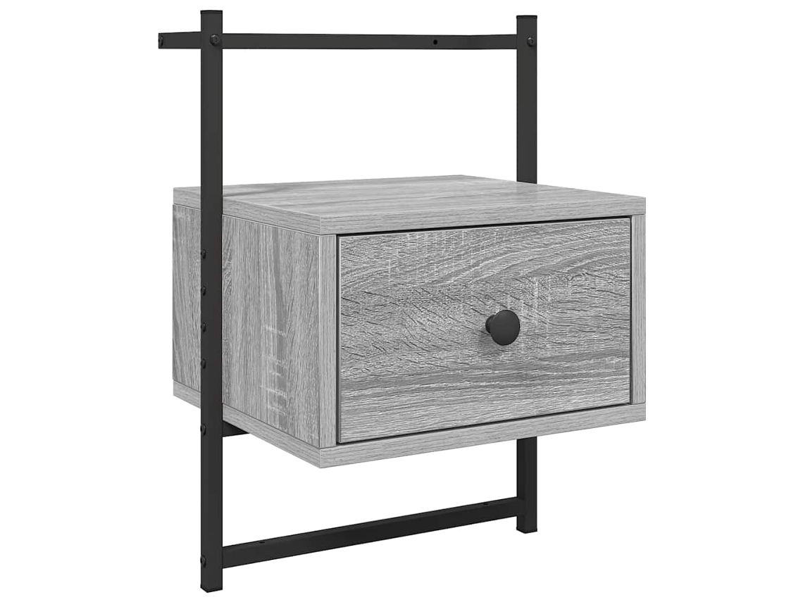 Mesa Cabeceira Parede Derivados de Madeira Cinzento Sonoma MAISON EXCLUSIVE (35x30x51 cm)