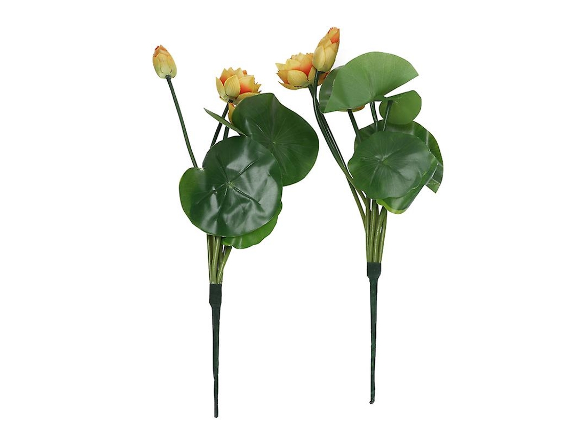 2 Peças de Ornamento de Lótus Falso ALLINLESS
