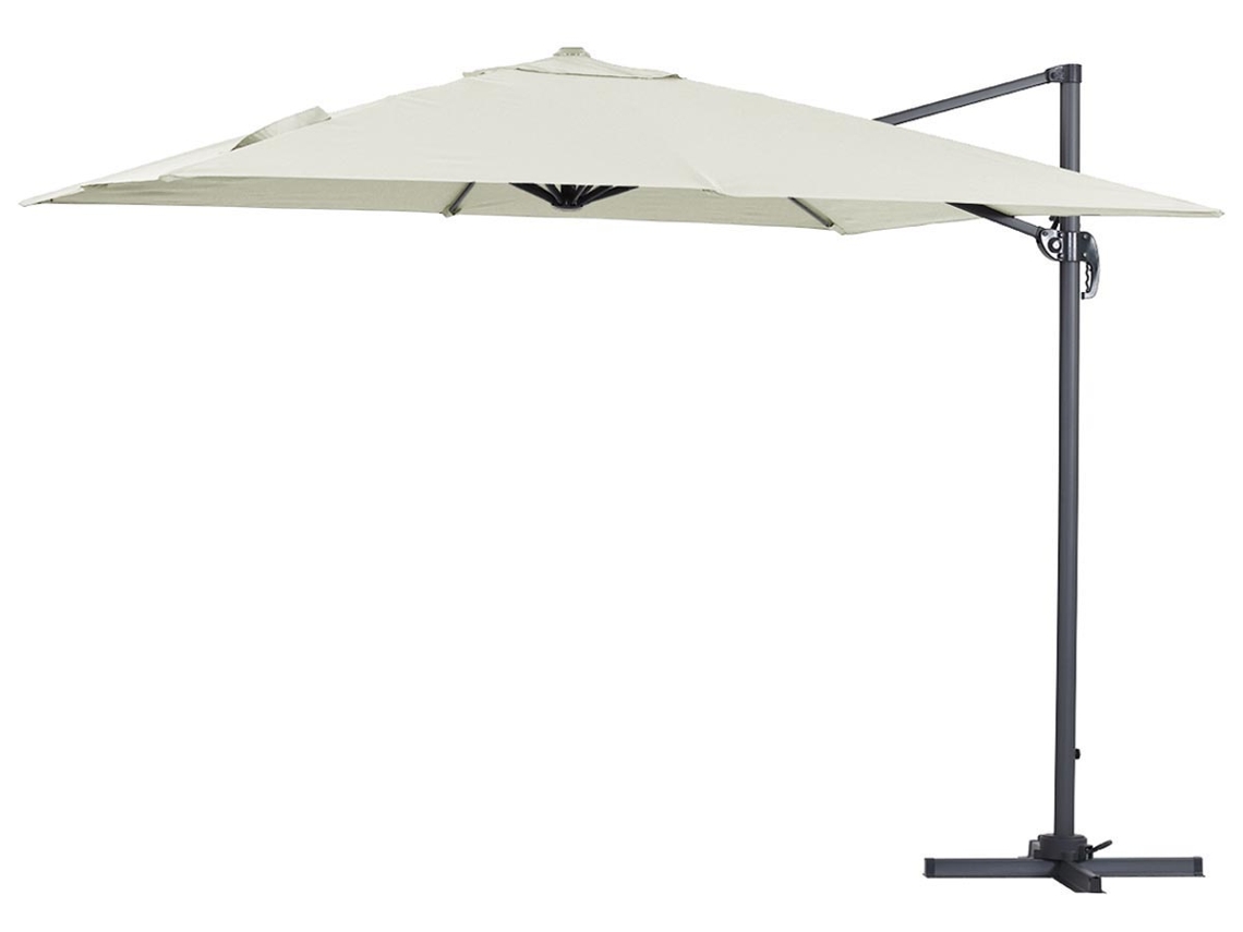 Parasol Lateral De Jardín En Aluminio Sun 3 Cuadrado 3 X 3 M Crudo Habitat Et Jardin
