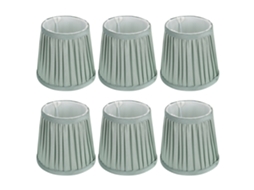6pcs Abajur de Tecido Verde para Lâmpada de Parede Lustre E14 Acessório de Iluminação S/MARCA