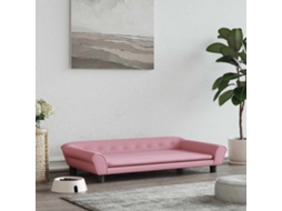 Vidaxl Cama 100x50x21 Cm Veludo Rosa