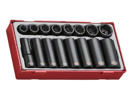Conjunto de soquete de impacto TENGTOOLS 68800200 1/2' 16 peças Tt9116N