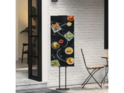 Vidaxl Displays De Feira Preto 30 X 23,5 X 210 Cm Aço