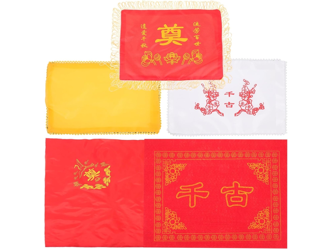 Conjunto Tampas Funerária Diversas Cores Elegantes Tecido Delicado Grande Capacidade 1 Decoração Prática GOKOCO
