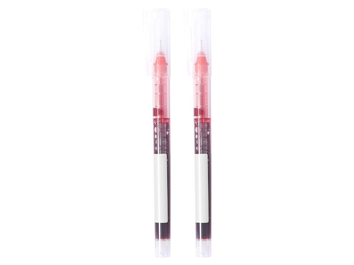 Caneta Rollerball Baok-2, Ponta Fina de 0,5 mm, Tinta Líquida de Secagem Rápida, Ideal para Estudantes, Vermelha