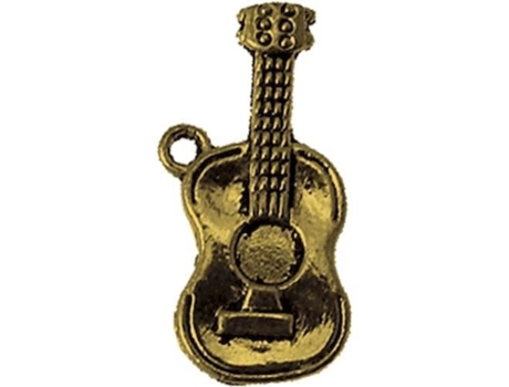 Guitarra Charm Mégacréa No. 2 Bronze Metal Níquel Livre Boa Qualidade