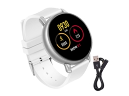 Pulseira S666 com tela redonda, chamadas Bluetooth, frequência cardíaca e à prova d'água