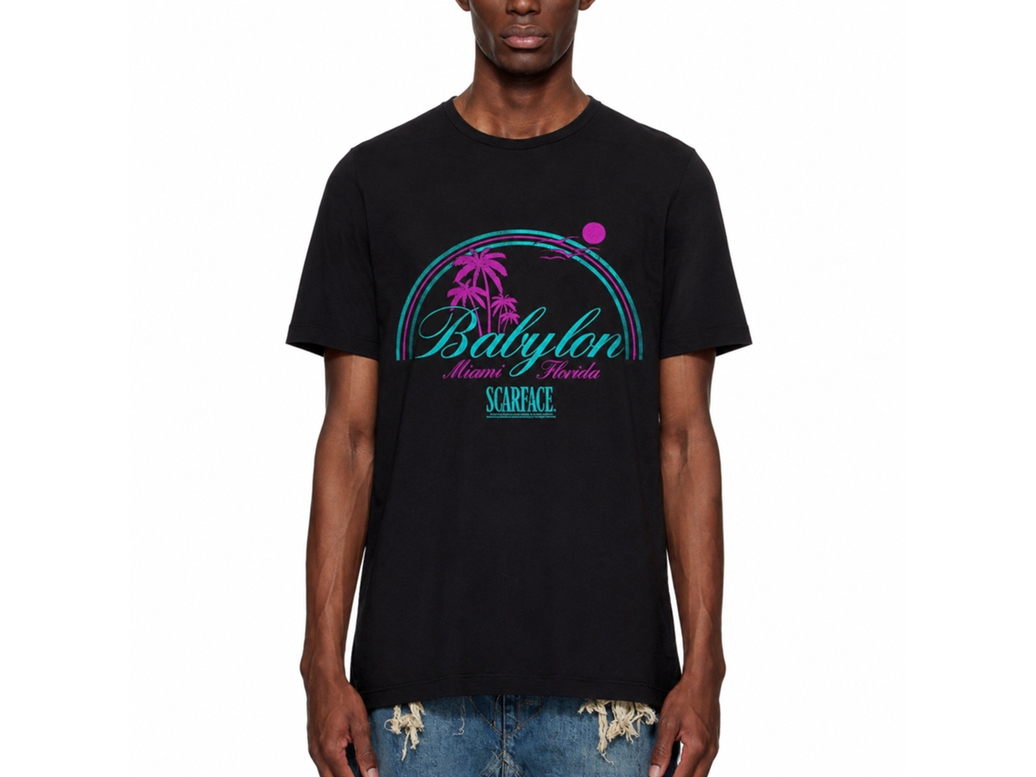 Rockinstone Scarface Movie Babylon Black Adult T-shirt Size:xl