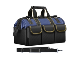 Bolsa organizadora portátil para ferramentas, em tecido Oxford grosso, ideal para eletricistas e carpinteiros.
