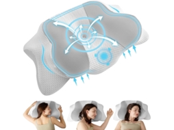 Travesseiro Cervical Ortopédico, Espuma Viscoelástica, Ergonômico, Alívio no Pescoço, para Dormir de Lado, para Costas, para Bruços AQUAFORGE