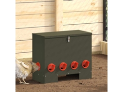 Vidaxl Comedouro Para Galinha Verde-azeitona 60,5 X 29 X 51 Cm 25 Kg