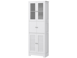 Coluna de Casa de Banho 6 Portas Prateleiras Reguláveis S/MARCA (60x30x170,5 cm, branco)