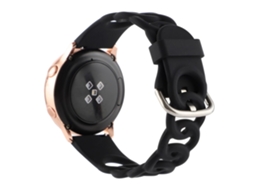 Bracelete Silicone 20Mm Rosquinha Oca para Huami Amazfit Gts4 Mini/Gts3/Gts 2E/Gts 2 Preto