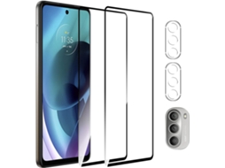 Conjunto de Películas de Ecrã Sem Bolhas Dureza para Motorola Moto G51 HONGWE. Vidro Temperado (2un)