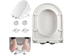 Assento Sanitário, Material Duroplast, Dimensões Padrão Em Forma De D, Ajuste Universal, Mecanismo De Fechamento Suave, Certificado Ce