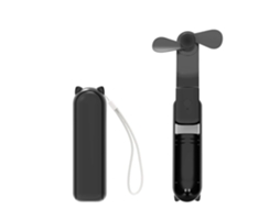 Mini Ventoinha De Mão Recarregável, 3 Velocidades, Usb, Bateria, Viagem, Preto